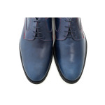 Сини анатомични официални мъжки обувки, естествена кожа - официални обувки за пролетта и лятото N 100018330